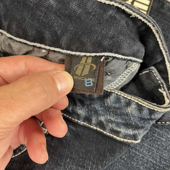 Hincapie Jeans Women 8 R Bootcut Dark Wash Stretch Denim Embroidered Western NWT - Picture 6 of 13